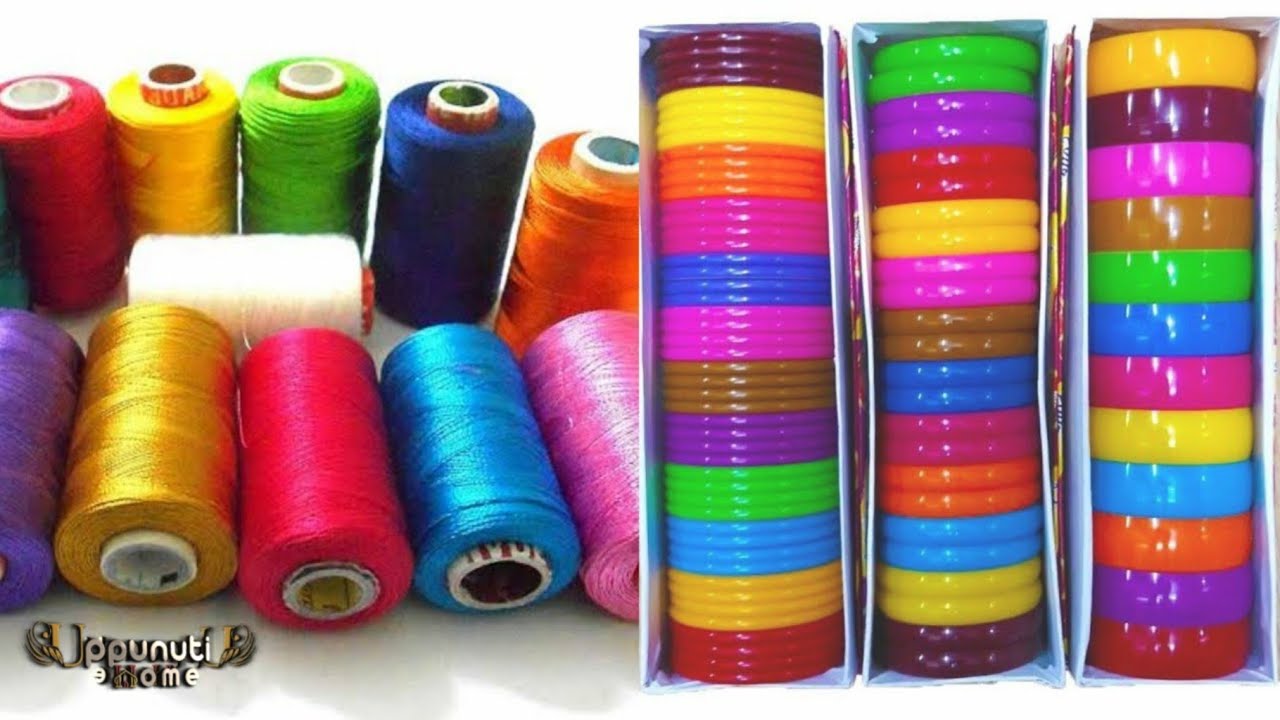 3 Beautiful Silk Thread Bangles Sets Making At Home | DIY | Silk Thread Side Bangles |uppunutihome