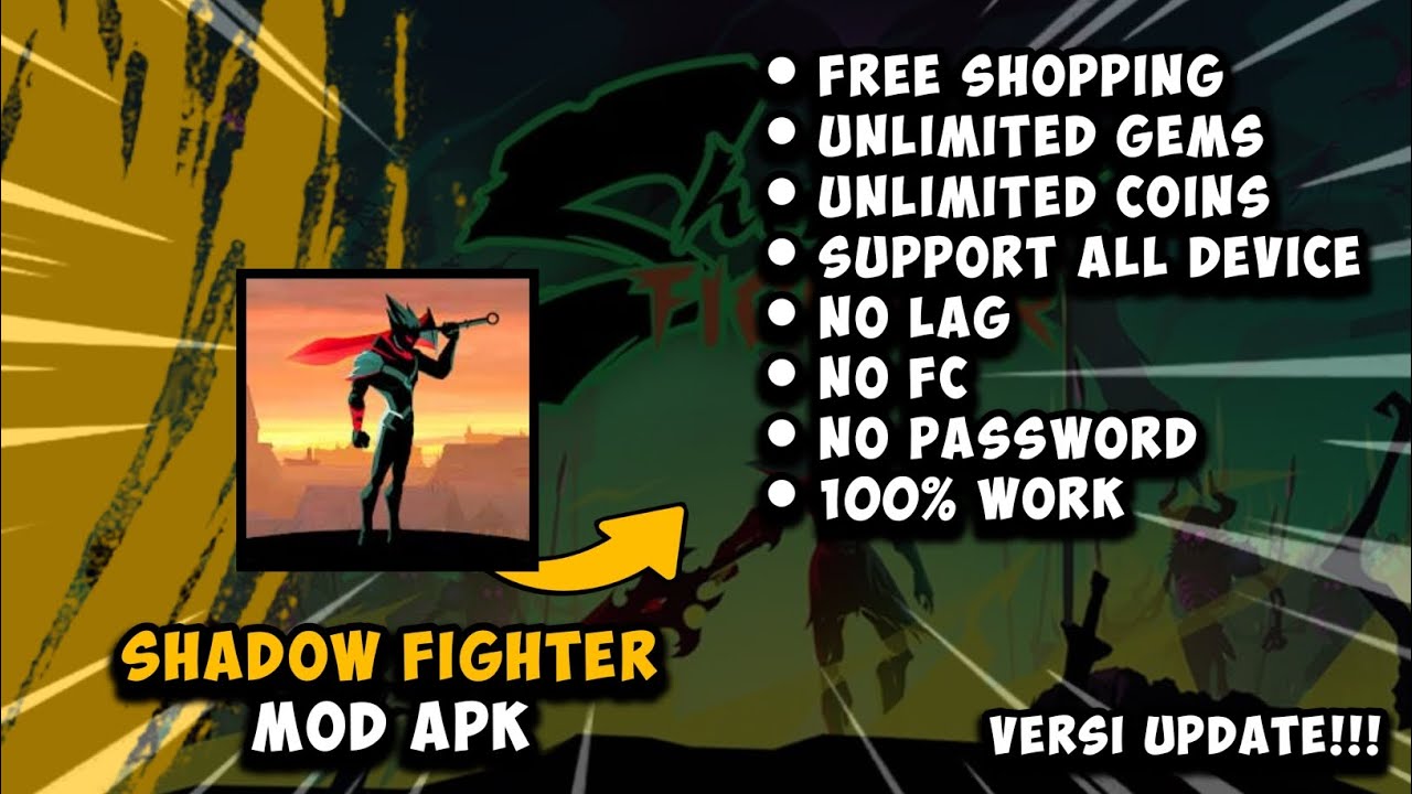 SHADOW FIGHTER MOD APK [ NO PW ] || VERSI UPDATE!!!