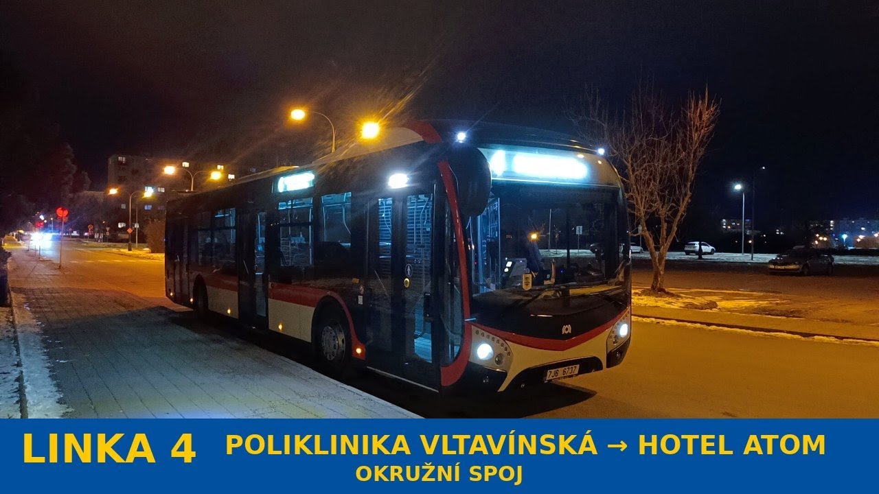 Okružní ranní spoj MHD Linky 4 se studenty