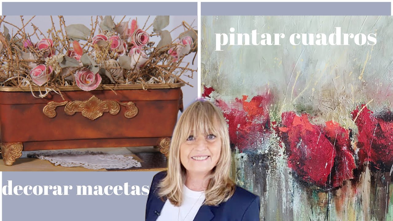 ManosalaObraTv 2021 Programa 42 Decorar Macetas - Pintar Cuadros con Texturas