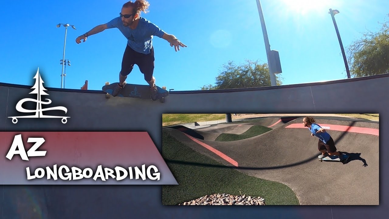 Longboarding Fountain Hills Skatepark Pump Track near Phoenix