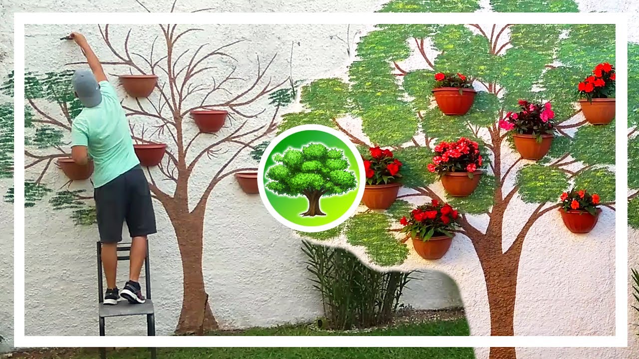 ДВОР СТЕНЫ ДЕРЕВО / TREE WALL PAINTING