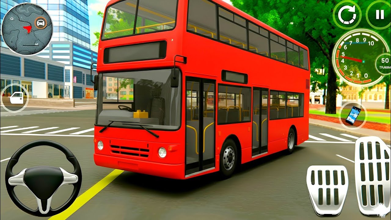 Double Decker Bus Driving Game 🚍| City Bus Simulator Realistic Gameplay | Kids Games 