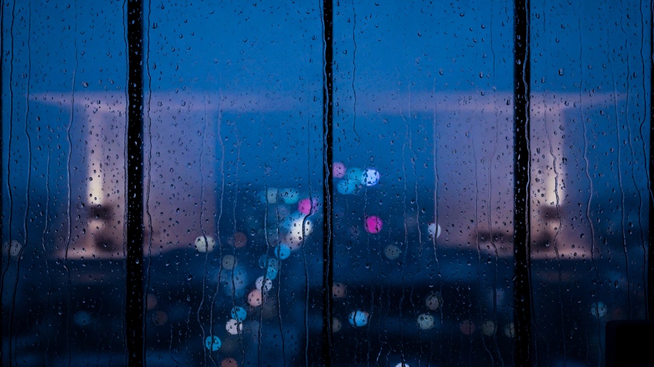 I Stayed Here Watching the Rain Over the City All Night | Thunderstorm Ambience