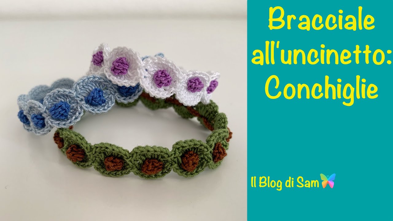 Spiegazione del bracciale all'uncinetto Conchiglie