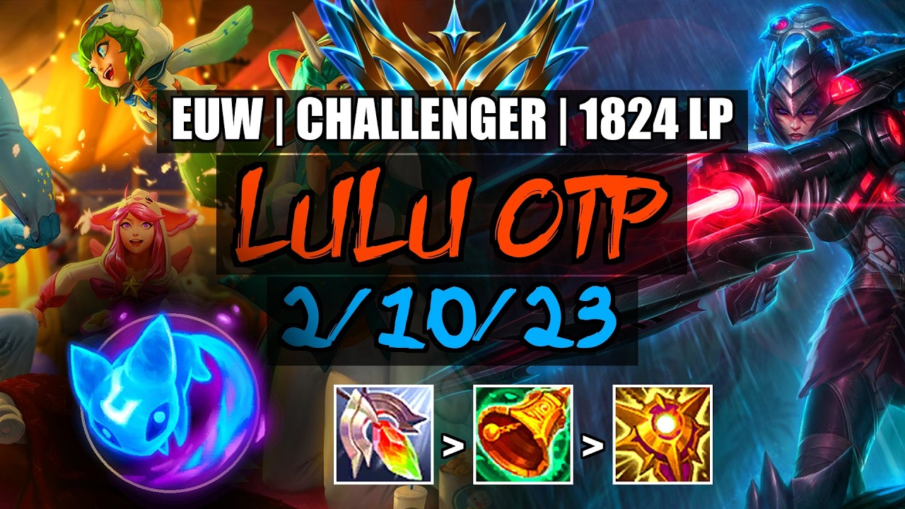 Lulu OTP vs Caitlyn/Leona Support 2/10/23 📈 Comeback | EUW Challenger 1824LP