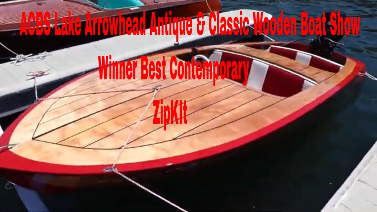 Lake Arrowhead Antique & Classic Boat Show. ZipKit is a classic Glen-L Zip wooden boat kit.