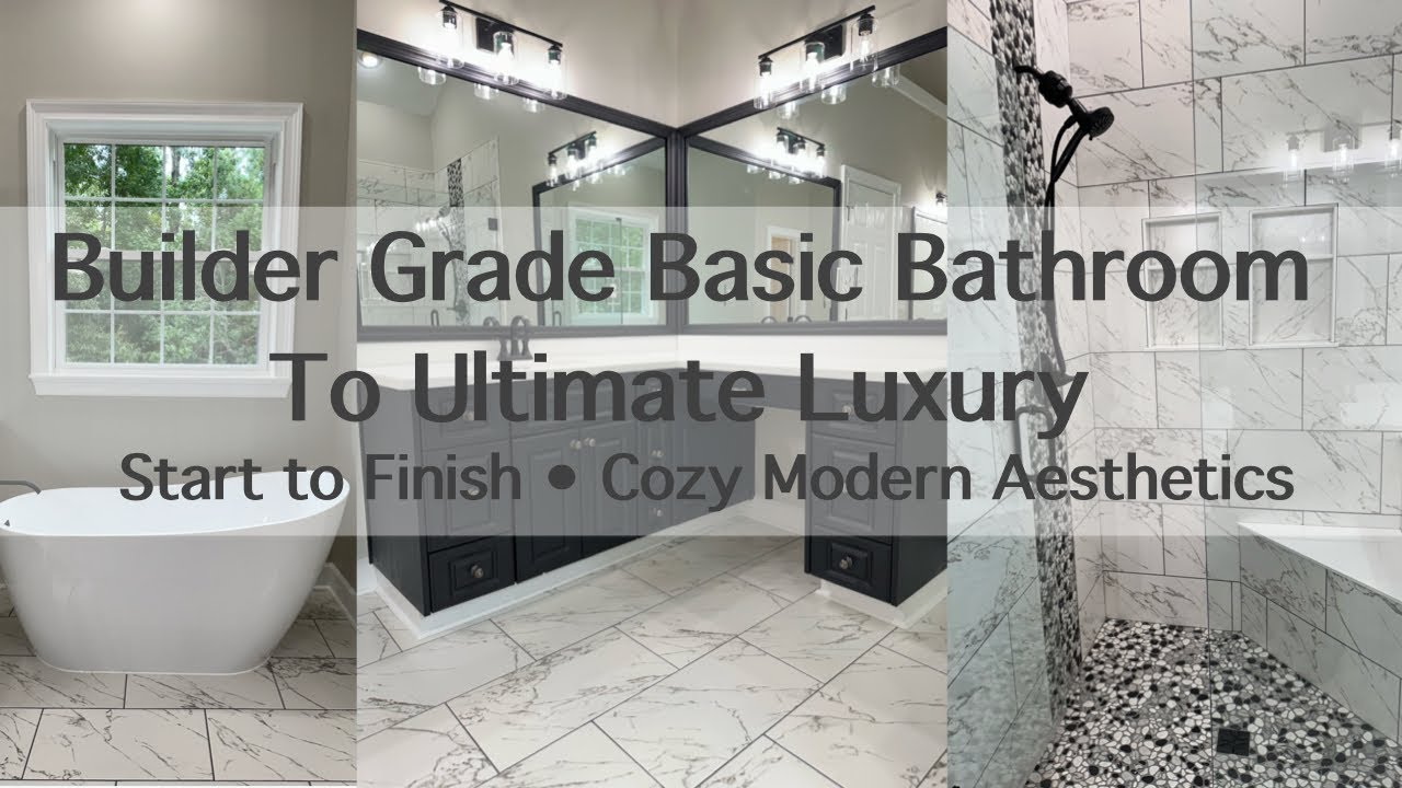Jaw-Dropping Bathroom Makeover From Builder Basic to Luxury Gets A Mind-Blowing Transformation