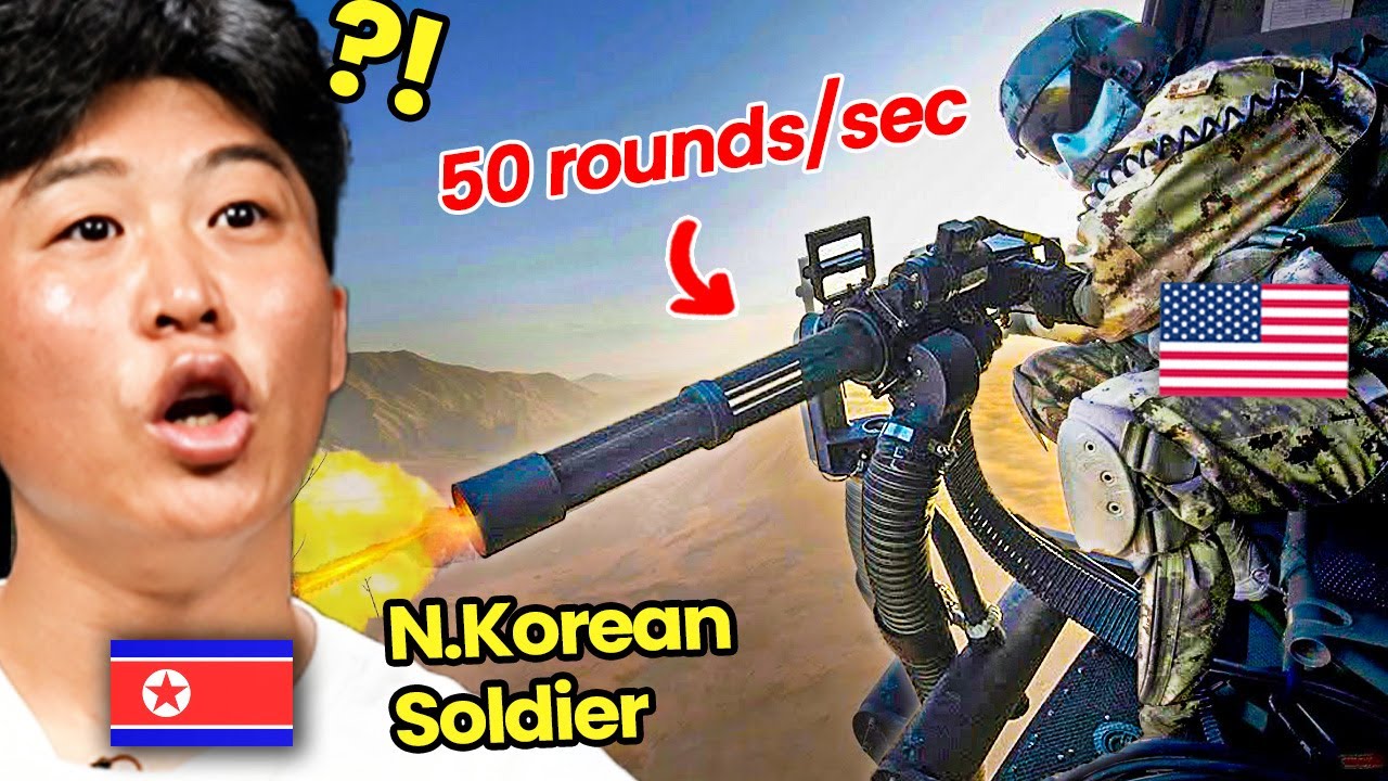 North Korean Soldier reacts to the US Military's Most Powerful Weapons