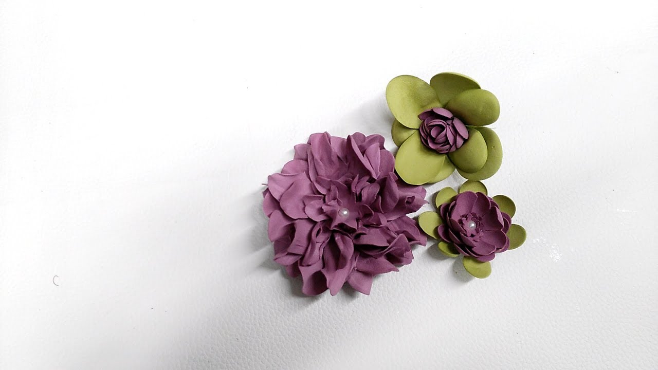 Flores Foamiran / Primera parte/ Fáciles y Sencillas