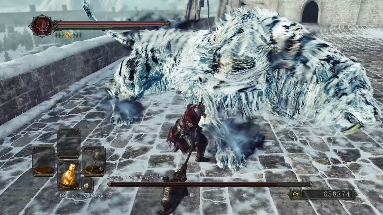Dark Souls 2 - Aava, the King's Pet NG+ (No Damage) Sacred Chime Hammer