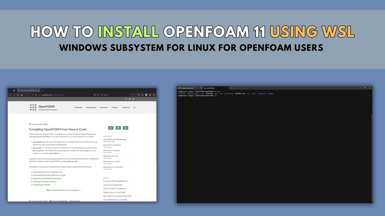 5. How to install OpenFOAM 11 using WSL + OpenSUSE 15.5