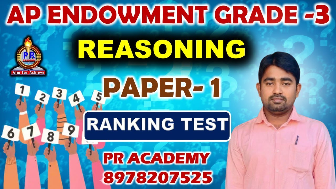 AP Endowment Notification 2025 | Daily Live Reasoning Practice | RANKING TEST | PR Academy |