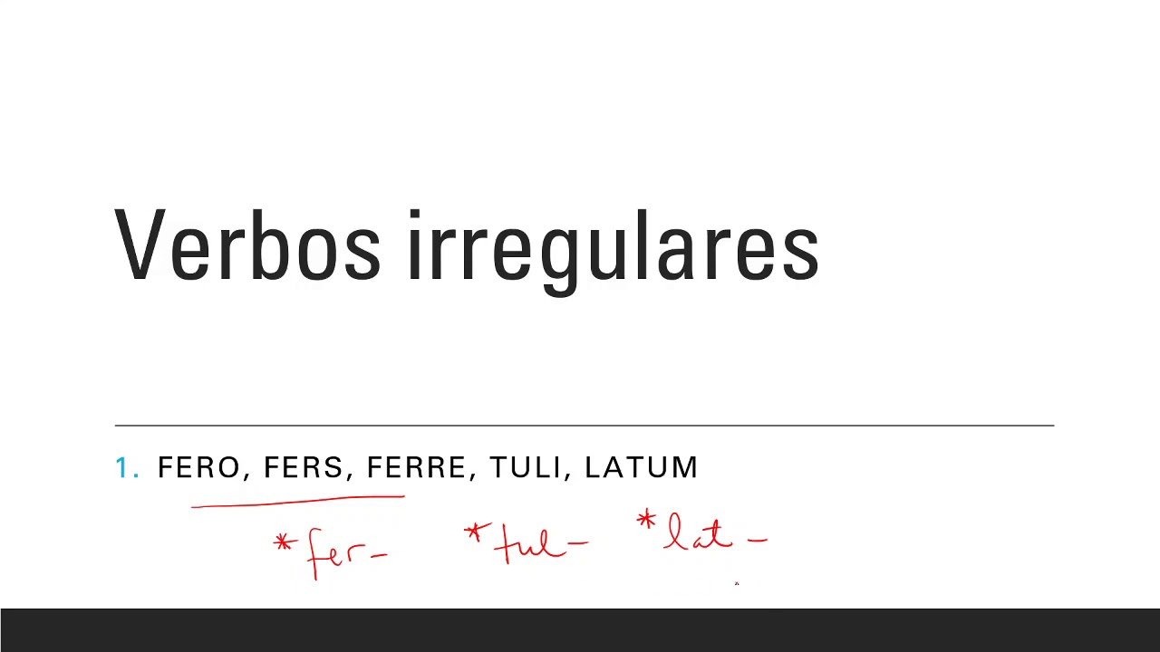 IES N°1 | Latín II | 2020 | Clase N°17 [parte 1: morfología verbal]