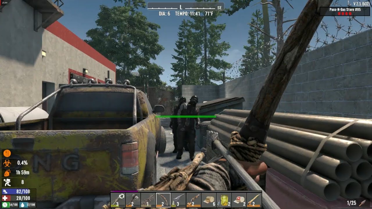 7 Days to Die &ndash; Loot na Loja de Eletrodom&eacute;sticos e Oficina | Fomos Infectados 🧟&zwj;♂️⚡🔧 #part11
