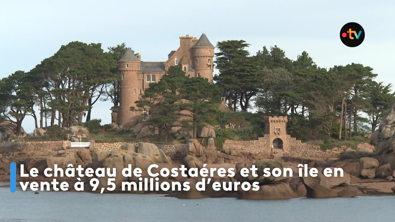 Le château de Costaéres et son île en vente