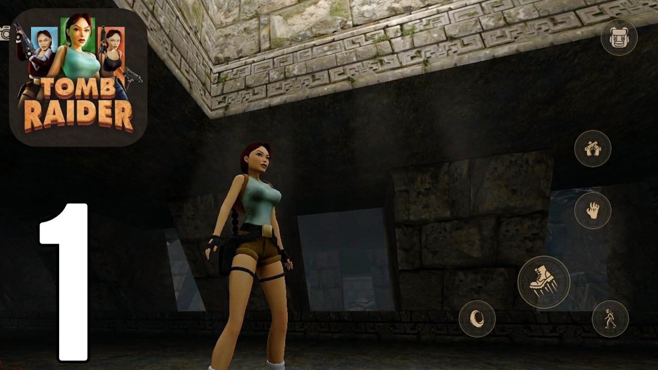 Tomb Raider I-III Remastered - Gameplay Walkthrough Part 1 - Tutorial (ios,Android)