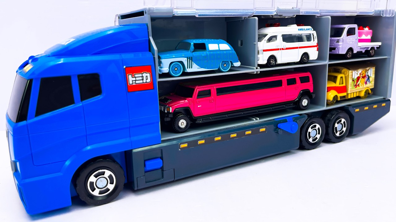 トミカ☆世界の高級な車のミニカーを開封してコンボイへ収納！ホンダ スプランキもある☆Tomica 
