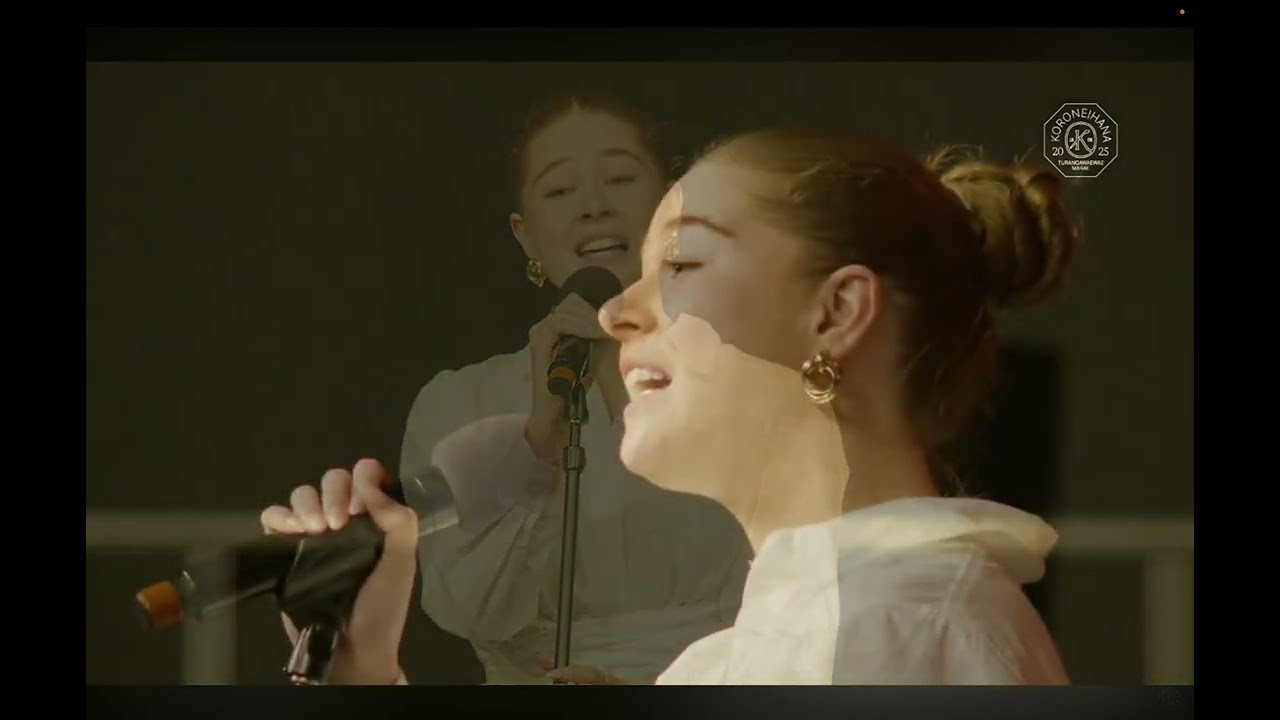 Jaedyn Randall waiata mihi ki Te Arikinui hou i te koroneihana 2025