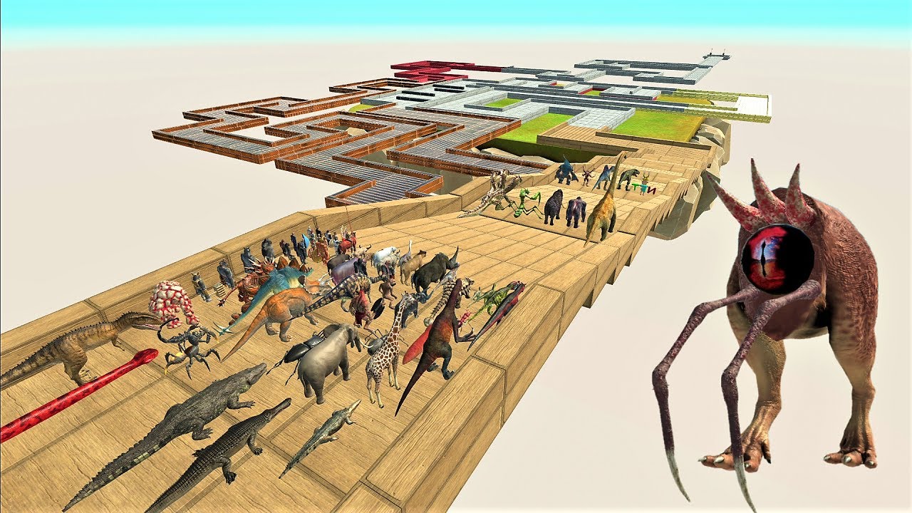 Last Survivor. Touched out,  Course with many corners! | Animal Revolt Battle Simulator