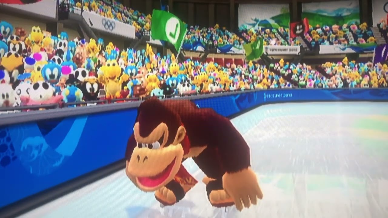 Mario and sonic at the Olympic Winter Games-short track relay #17 (team Mario/superstars)