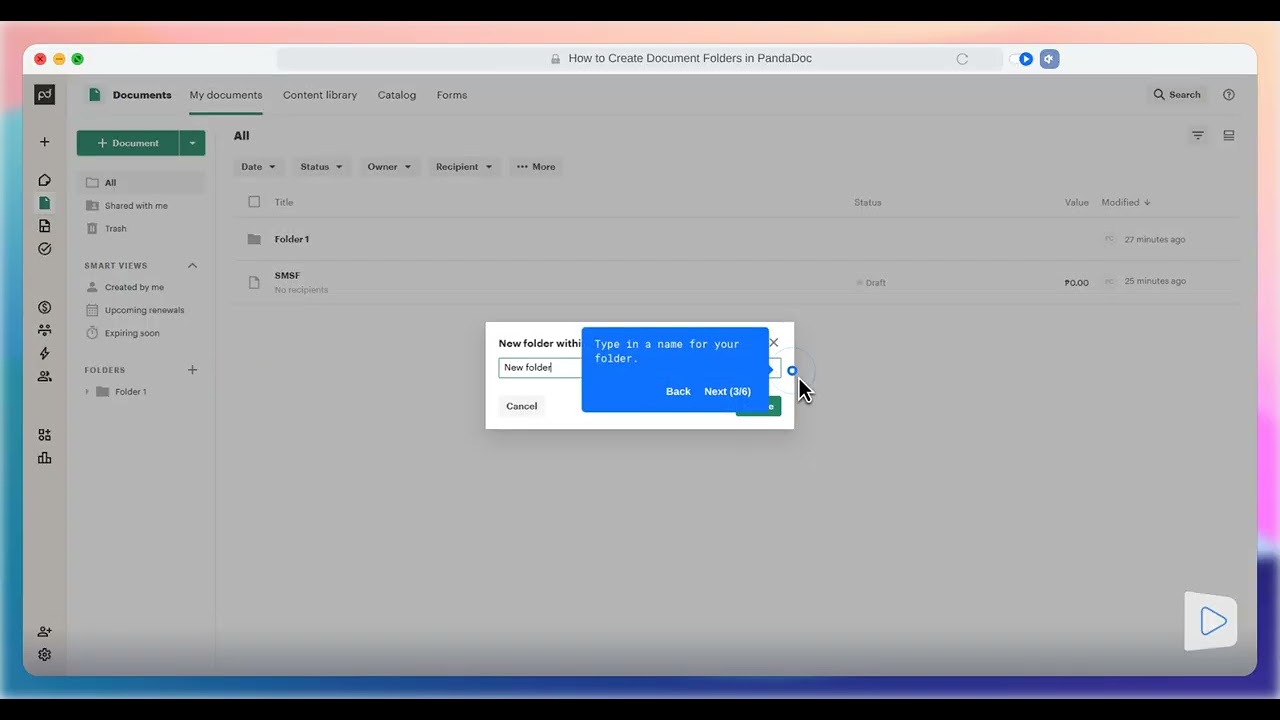 How to Create and Organize Document Folders in PandaDoc (Step-by-Step)