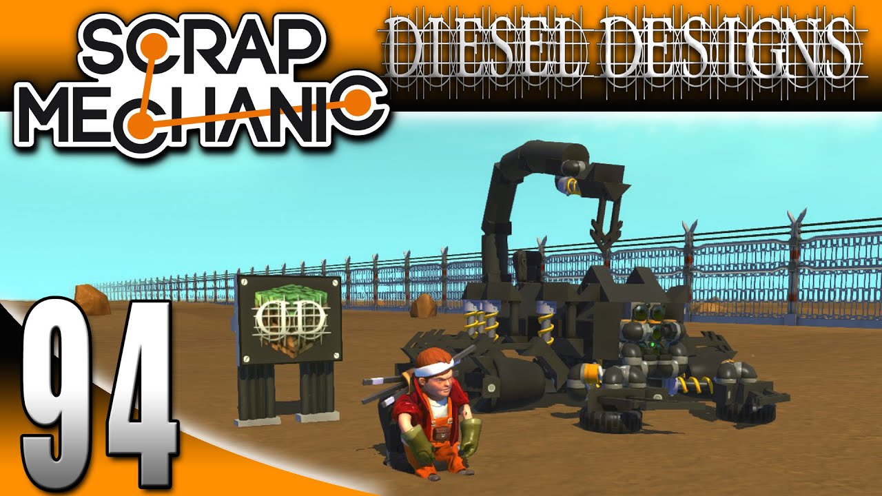 Scrap Mechanic Gameplay :EP94: My Own Sign, Hostile Mob Scorpion, and 50K SUBS! (Let's Play 1080p)