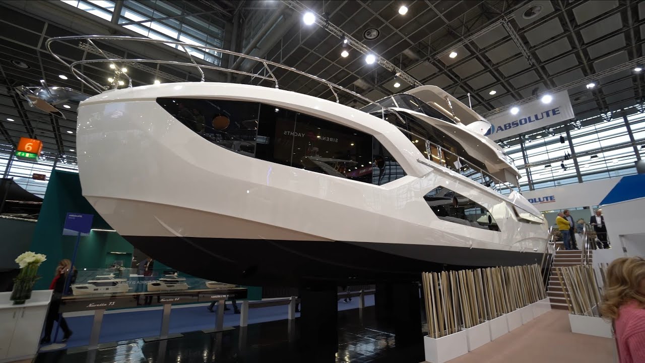 Luxury SuperYacht Absolute 60 Fly 2024. Detail Roomtour. Master cabin. VIP Cabin. Main Deck.