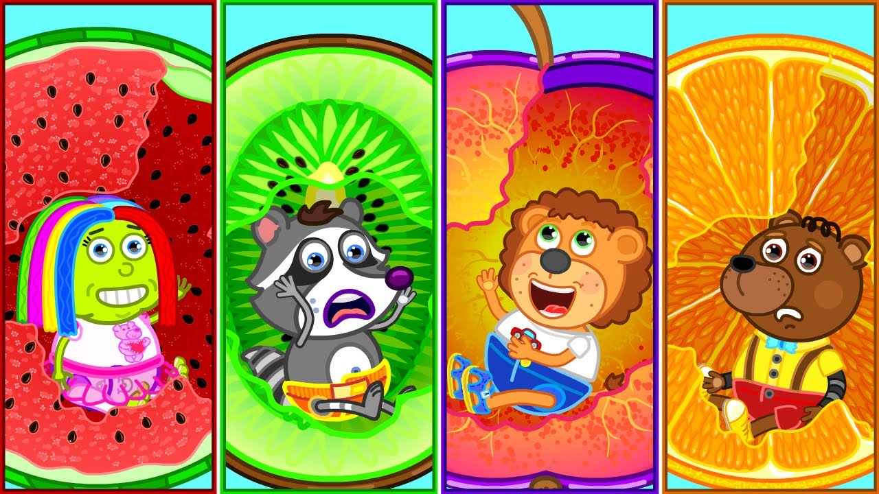 LeonCito | Cochecitos de colores y frutas | Dibujos animados | Video Para Niños