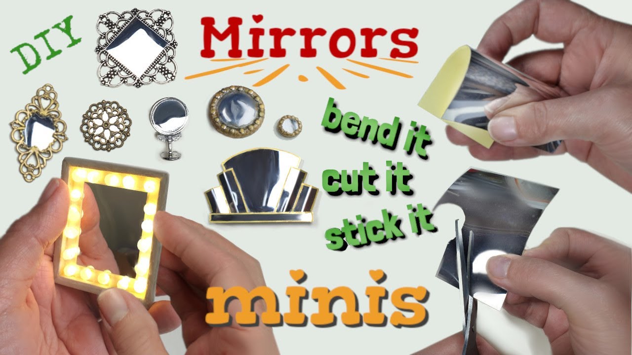 EASY  MIRROR SHEETS to Use For MINIATURES || DIY Mini Mirrors || #miniaturemirrors #miniaturehacks