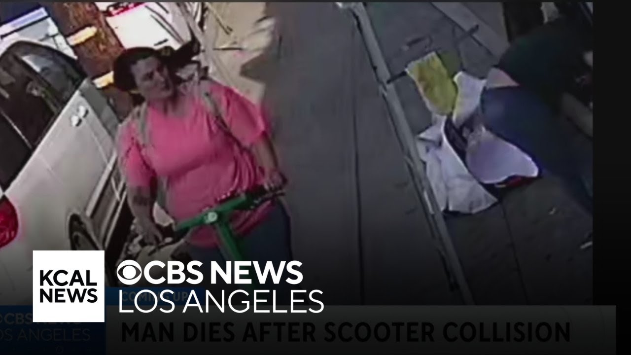 Man dies more than a week after being hit by woman riding e-scooter in Koreatown