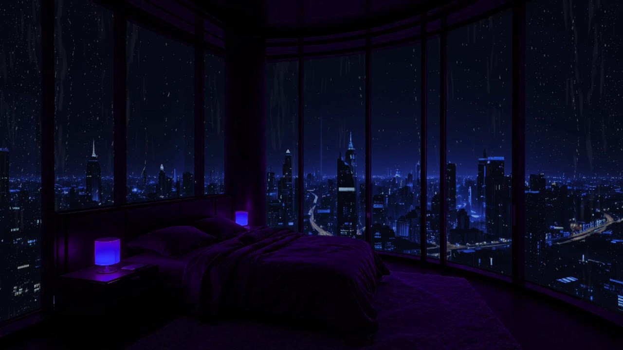 Perfect Rain Sounds • Cozy Blue Window Ambience for Sleep, Study & Deep Work - Relaxing Rain | NYC