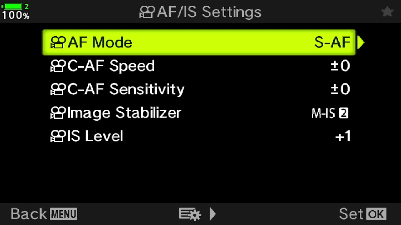 How to use the Olympus Quick Menu