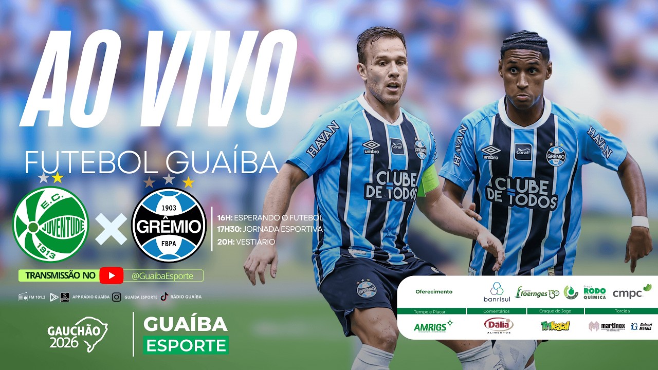 AO VIVO: JUVENTUDE X GRÊMIO | CAMPEONATO GAÚCHO | SEMIFINAL | FUTEBOL GUAÍBA