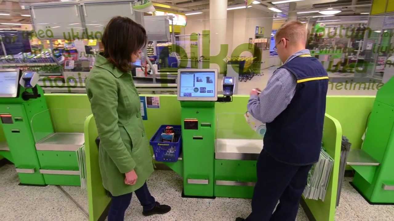 Ruokakaupan ensimmäinen pikakassa S-market Vallilassa
