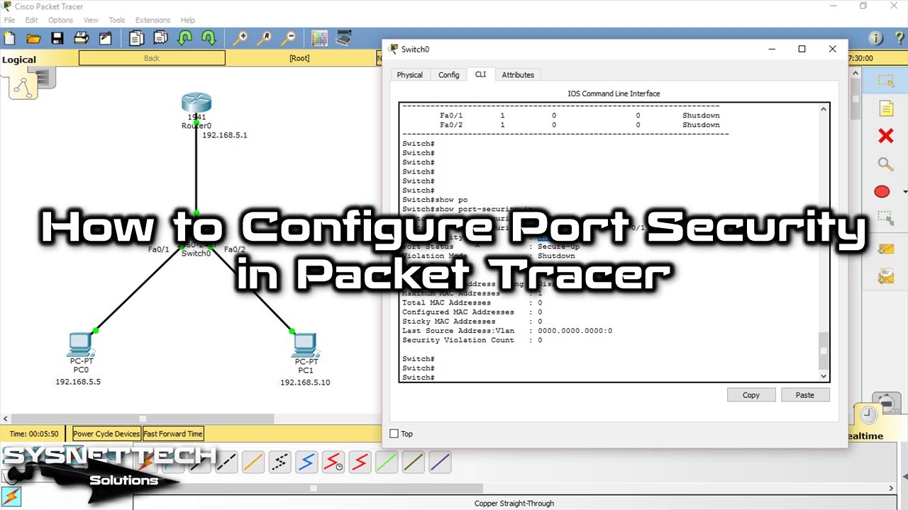 How to Configure Port Security in Cisco Packet Tracer | Strengthen Your Network Defense 🌐🔒