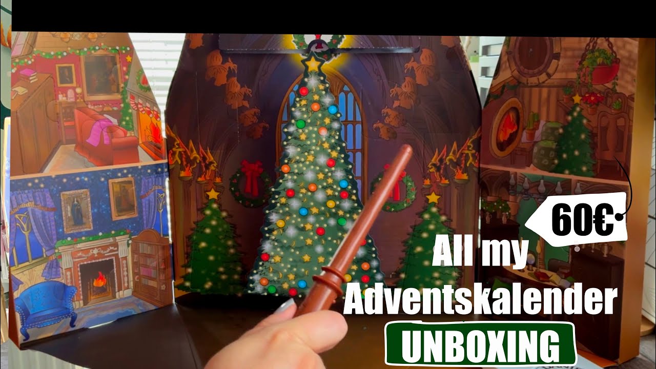 Распаковка моего адвент-календаря (Adventkalender) — сладости, футболка, Гарри Поттер, пазл.