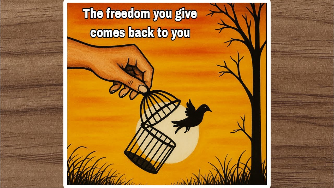 “The Freedom You Give Comes Back to You 🕊️ | Life Changing Motivational Drawing” 