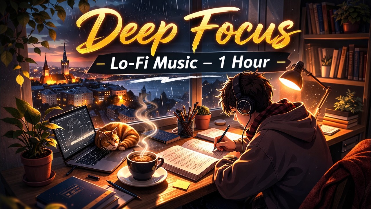 Deep Focus Lo-Fi Music – 1 Hour of Relaxing Beats for Studying, Working & Stress Relief