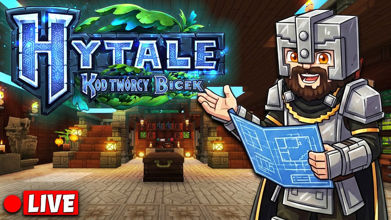 🔴 LIVE - HYTALE | KOD TWÓRCY: BICEK | Budujemy bazę!