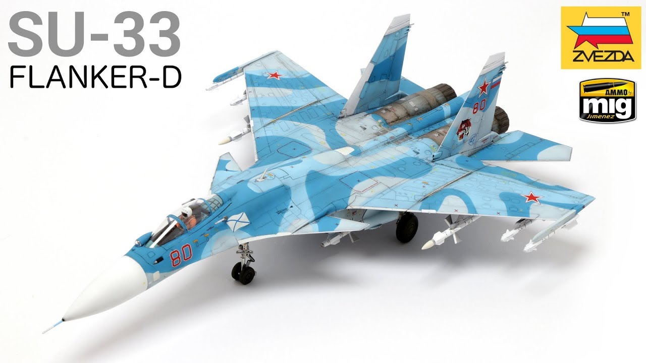 Let's build and paint an airplane! (Zvezda's 1/72 SU-33 Flanker-D) - Scale Modeling Tutorial