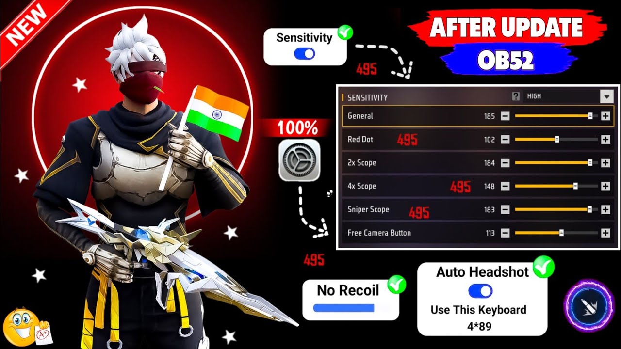 Free Fire Max Headshot Setting After Update 2026⚡Best Sensitivity Settings ⚙️| Sensitivity Setting