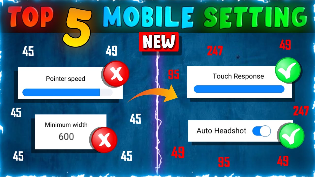 Free fire headshot mobile settings in tamil || Top 5 secret 🤫setting 🎯 || Free fire mobile setting 🔥