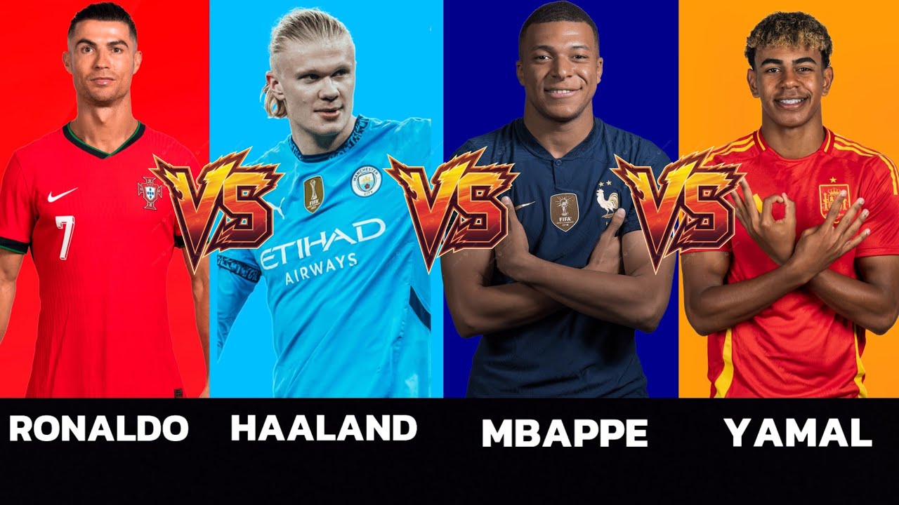 This comparison will shock you😱 | Ronaldo vs Haaland vs Mbappe vs Yamal 