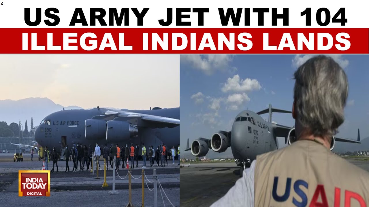 US Deports Indians: US Army Jet Lands In Amritsar with 104 Deported Illegal Immigrants | India Today