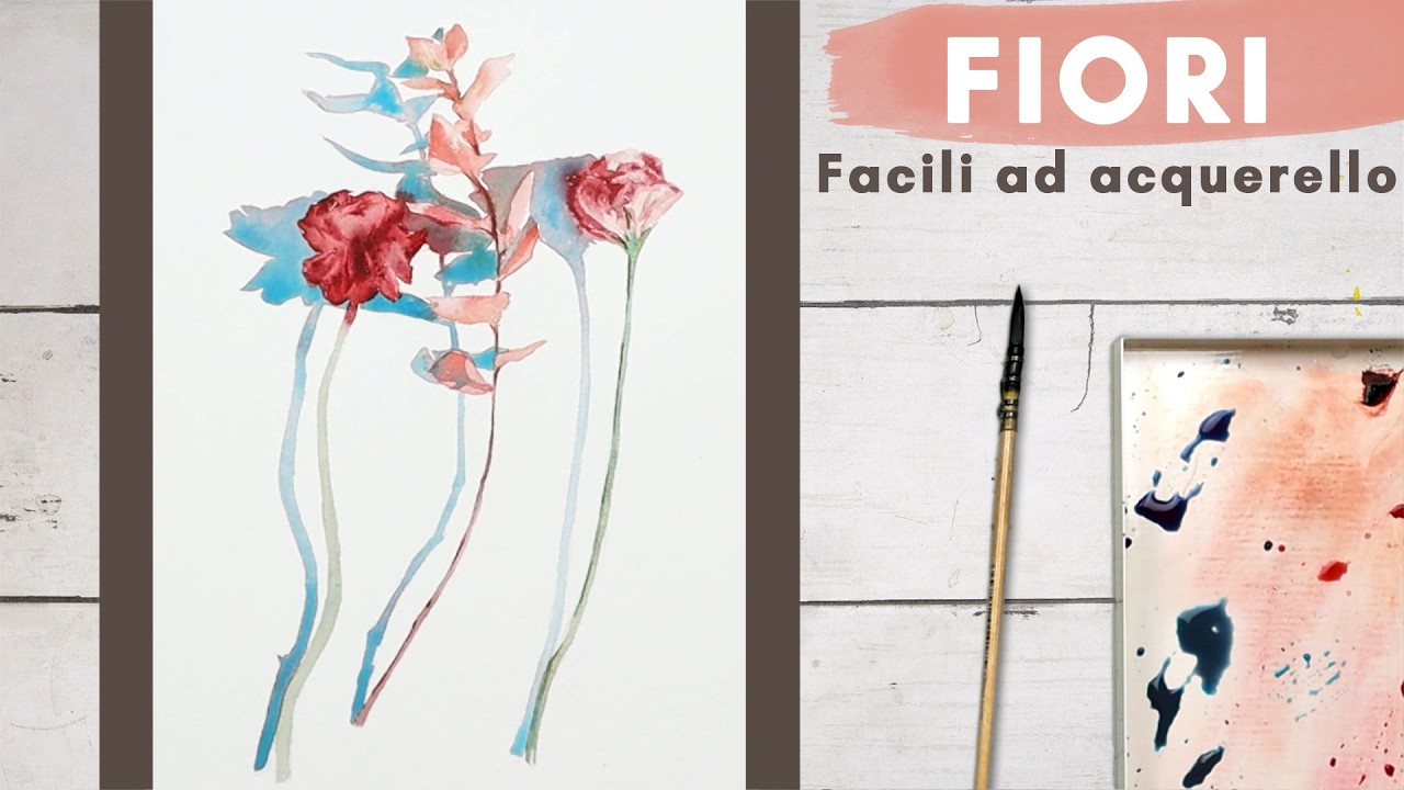 Migliora nell'acquerello in questo modo 🎨 Fiori facili ad acquerello 🌸