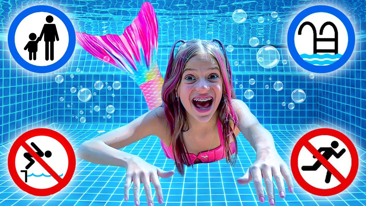 Jéssica e Seus amigos aprendem Regras de Segurança e Bom comportamento na piscina