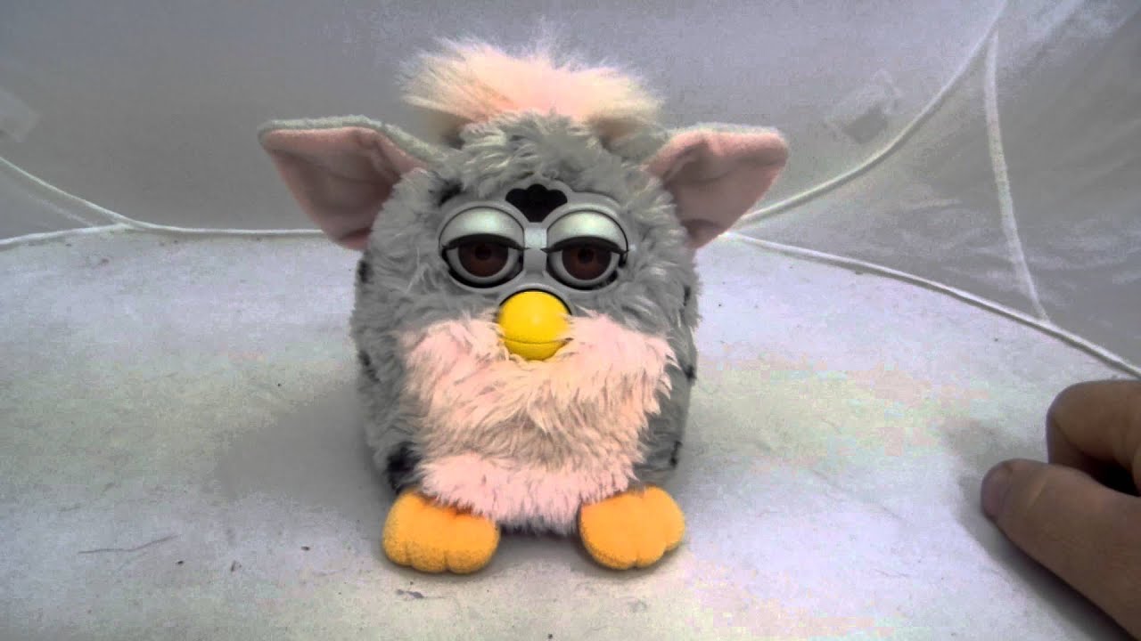 1998 Gray spots/Pink Furby for sale on Ebay!