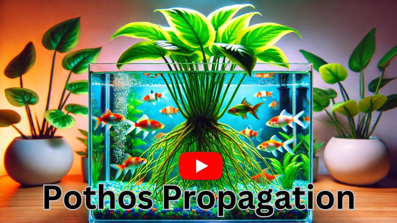 🌱 How to Propagate Pothos in a Fish Tank for Faster Growth | Aquarium Plant Care Tips 🌱