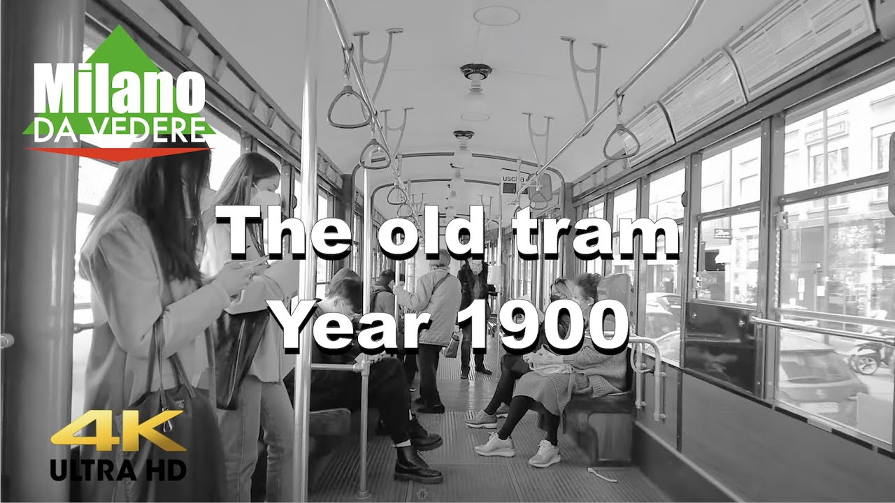 Walking in Milan Public Transportation Tour Tram build in 1900s (Old Tram) 4K 60fps - 2021